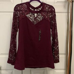 COPY - Torrid Wine Lace Top